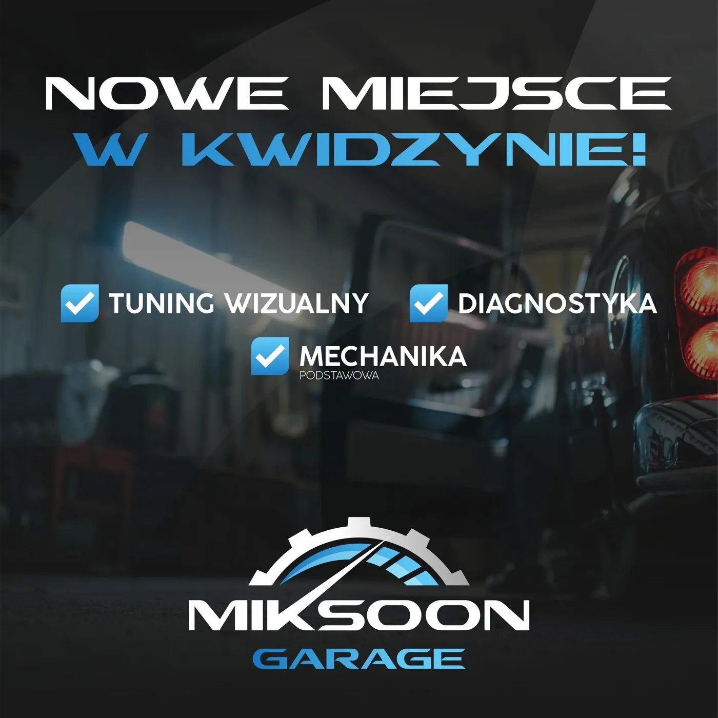 Miksoon Garage – tuning wizualny, diagnostyka i mechanika podstawowa w Kwidzynie
